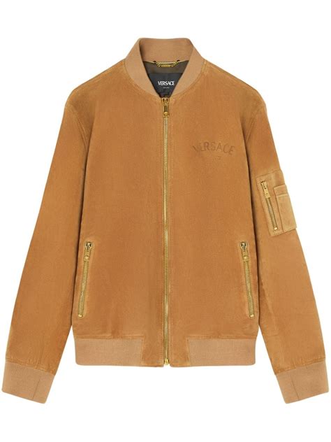 versace suede bomber jacket